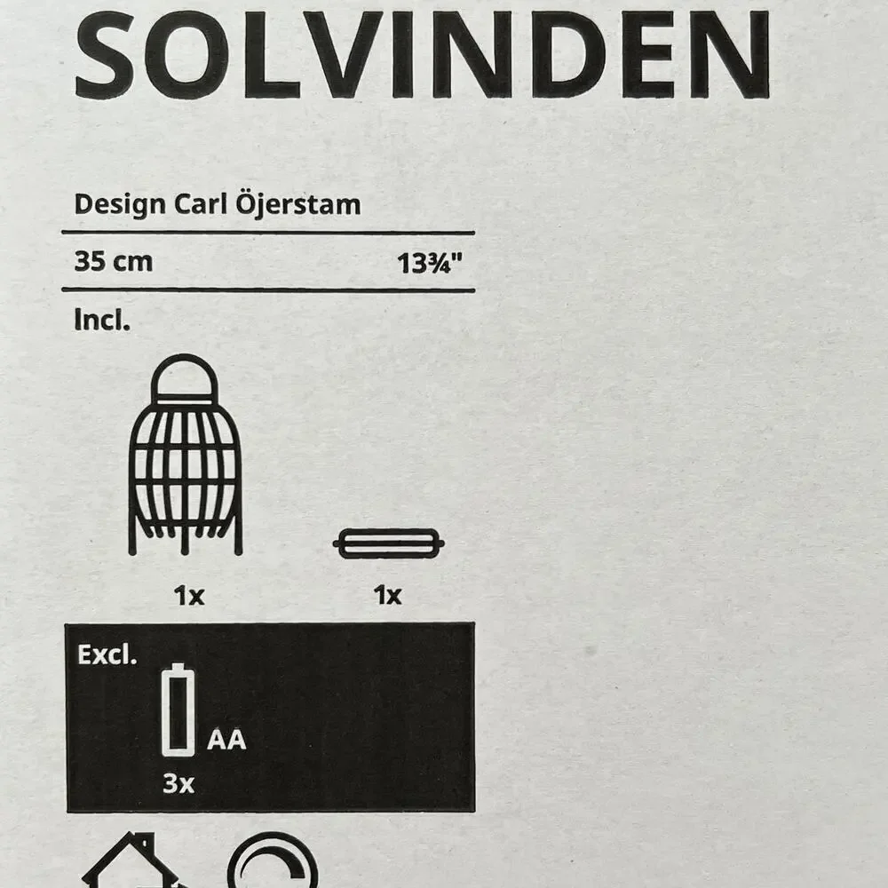 IKEA SOLVINDEN LED Floor Lamp (Larger) 13 3/4
